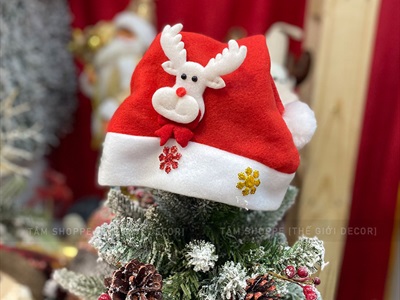 Nón Noel vải trẻ em [Nhiều kiểu - ĐK 23cm] NON-X-04